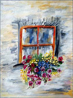 Cottagefenster Irland, © Hildegard Vogt-Kullmann