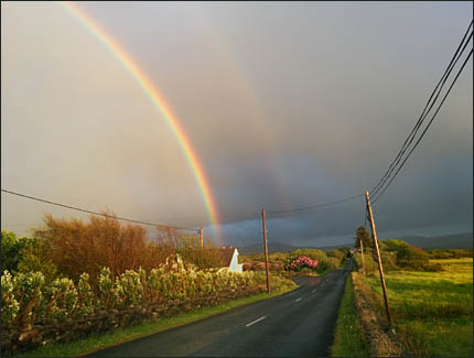 Regenbogen über Renvyle, © 2019 Hildegard Vogt-Kullmann