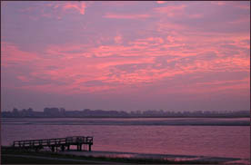 Sonnenuntergang an der Eider, © 2008 Ines Hanisch